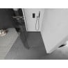 Mexen Kioto-R Abgerundete Duschwand Walk-in 80 x 200 cm, transparent 8 mm, gun metal - 800-080-101-95-06
