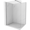 Mexen Kioto-R Runde Walk-in-Duschwand 110 x 200 cm, transparent 8 mm, Gun Metal - 800-110-101-95-06