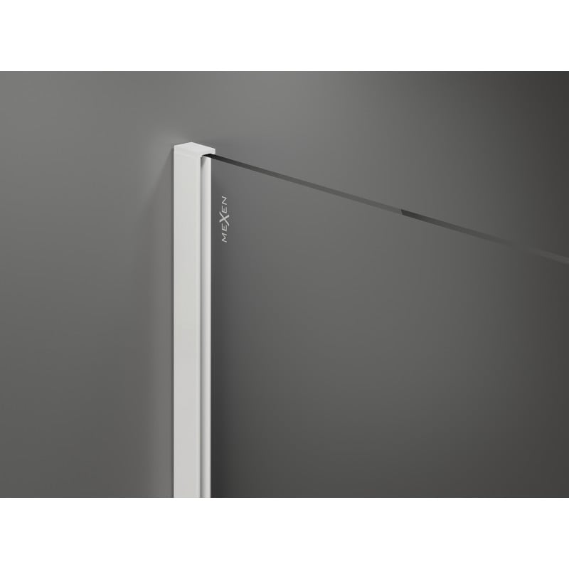 Mexen Kioto Duschwand Walk-in 85 x 200 cm, transparent 8 mm, weiß - 800-085-101-20-00