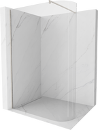 Mexen Kioto-R Abgerundete Walk-in-Duschwand 90 x 200 cm, transparent 8 mm, gebürsteter Nickel - 800-090-101-97-06