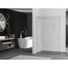 Mexen Kioto-R L Duschwand rund Walk-in 80 x 200 cm, transparent, weiß - 800-080-103-20-06