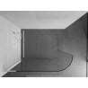 Mexen Kioto-R L Duschwand rund Walk-in 80 x 200 cm, transparent, weiß - 800-080-103-20-06