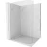 Mexen Kioto-R L abgerundete Duschwand Walk-in 90 x 200 cm, transparent, weiß - 800-090-103-20-06