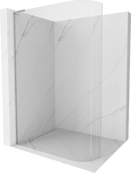 Mexen Kioto-R L Duschwand abgerundet Walk-in 90 x 200 cm, transparent, Chrom - 800-090-103-01-06