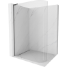 Mexen Kioto-R L Rundduschwand Walk-in 80 x 200 cm, transparent, gebürstet Gun Grey - 800-080-103-66-06