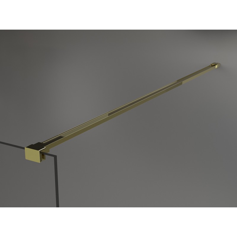 Mexen Kioto Duschtür Walk-in 150 x 200 cm, transparent 8 mm, gold - 800-150-101-50-00