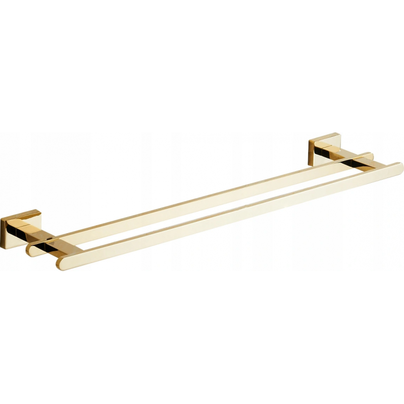 Mexen Arno doppelter Handtuchhalter, gold - 7020725-50