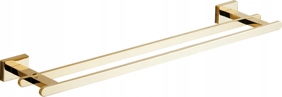 Mexen Arno doppelter Handtuchhalter, gold - 7020725-50