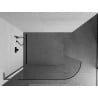 Mexen Kioto-R L abgerundete Duschwand Walk-in 120 x 200 cm, transparent, Gun Metal - 800-120-103-95-06