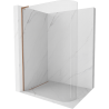Mexen Kioto-R L Runddusche Walk-in 80 x 200 cm, transparent, gebürstetes Kupfer - 800-080-103-65-06