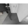 Mexen Kioto-R L Runde Duschwand Walk-in 90 x 200 cm, transparent, gebürsteter Nickel - 800-090-103-97-06