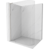 Mexen Kioto-R L Abgerundete Walk-in Duschwand 100 x 200 cm, transparent, gebürstetes Nickel - 800-100-103-97-06