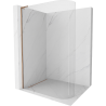 Mexen Kioto-R L abgerundete Duschwand Walk-in 90 x 200 cm, transparent, Roségold - 800-090-103-60-06