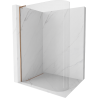 Mexen Kioto-R L gebogene Duschwand Walk-in 100 x 200 cm, transparent, Roségold - 800-100-103-60-06