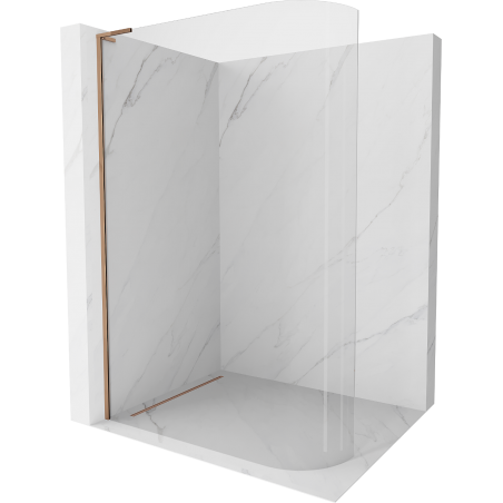 Mexen Kioto-R L Runddusche Walk-in 110 x 200 cm, transparent, Roségold - 800-110-103-60-06