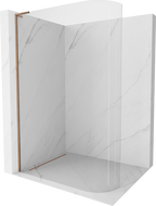 Mexen Kioto-R L Duschwand abgerundet Walk-in 120 x 200 cm, transparent, Roségold - 800-120-103-60-06