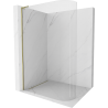 Mexen Kioto-R L abgerundete Walk-in Duschwand 80 x 200 cm, transparent, golden - 800-080-103-50-06