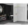 Mexen Kioto-R L Duschwand abgerundet Walk-in 100 x 200 cm, transparent, gold - 800-100-103-50-06