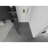 Mexen Kioto-R L abgerundete Duschwand Walk-in 80 x 200 cm, transparent, gold gebürstet - 800-080-103-55-06