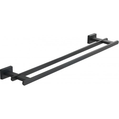 Mexen Arno doppelter Handtuchhalter, schwarz - 7020725-70