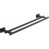 Mexen Arno doppelter Handtuchhalter, schwarz - 7020725-70