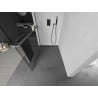 Mexen Kioto+ Duschwand mit Ablage Walk-in 90 x 200 cm, transparent, gebürstetes Gun Grau - 800-090-121-66-00