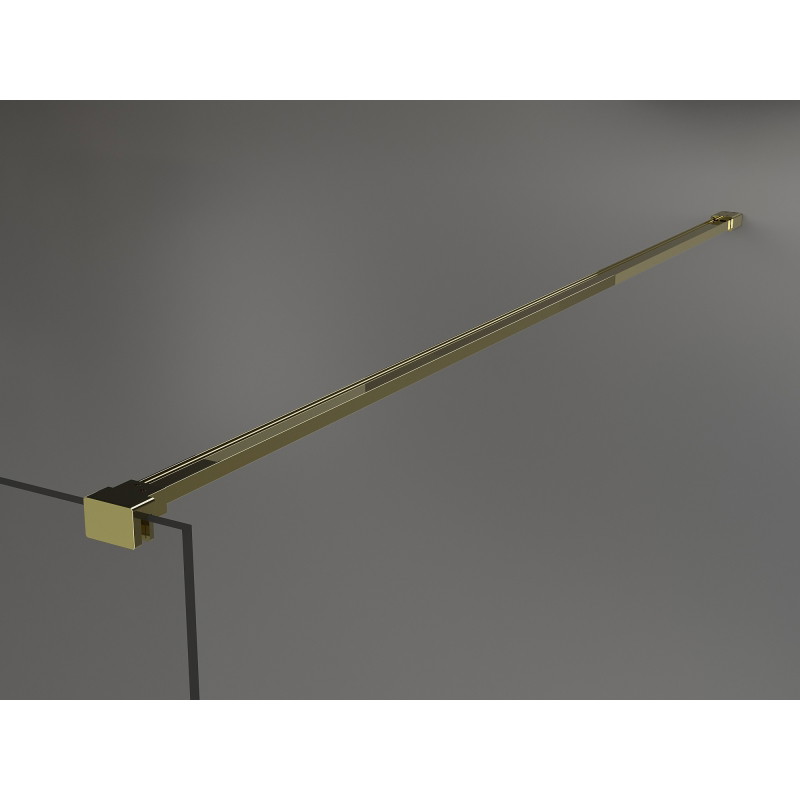 Mexen Kioto Walk-in-Duschwand 80 x 200 cm, Streifen 8 mm, Gold - 800-080-101-50-09