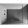 Mexen Kioto+ Duschwand mit Regal Walk-in 70 x 200 cm, transparent, Gun Metal - 800-070-121-95-00