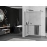 Mexen Kioto+ Duschwand mit Ablage Walk-in 105 x 200 cm, transparent, Gun Metal - 800-105-121-95-00