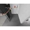 Mexen Kioto+ Duschwand mit Regal Walk-in 135 x 200 cm, transparent, gebürstetes Kupfer - 800-135-121-65-00