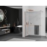 Mexen Kioto+ Duschwand mit Ablage Walk-In 140 x 200 cm, transparent, gebürstetes Kupfer - 800-140-121-65-00