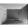Mexen Kioto+ Duschwand mit Ablage Walk-in 100 x 200 cm, transparent, gebürsteter Nickel - 800-100-121-97-00