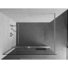 Mexen Kioto+ Duschwand mit Regal Walk-in 120 x 200 cm, transparent, gebürsteter Nickel - 800-120-121-97-00