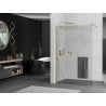 Mexen Kioto+ Duschwand mit Regal Walk-in 80 x 200 cm, transparent, gold gebürstet - 800-080-121-55-00