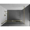 Mexen Kioto+ Duschwand mit Ablage Walk-in 100 x 200 cm, transparent, gold gebürstet - 800-100-121-55-00