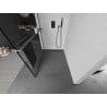 Mexen Kioto+ Duschwand mit Ablage Walk-in 100 x 200 cm, schwarzer Rahmen, gebürstet gun gray - 800-100-121-66-70