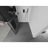 Mexen Kioto+ Duschwand mit Regal Walk-in 90 x 200 cm, schwarzer Rahmen, Gun Metal - 800-090-121-95-70
