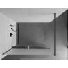 Mexen Kioto+ Duschwand mit Regal Walk-in 110 x 200 cm, Milchglas, Gun Metal - 800-110-121-95-30