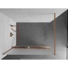 Mexen Kioto+ Duschwand mit Regal Walk-in 70 x 200 cm, Frost, gebürstetes Kupfer - 800-070-121-65-30