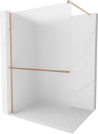 Mexen Kioto+ Duschwand mit Ablage Walk-in 80 x 200 cm, Frost, gebürstetes Kupfer - 800-080-121-65-30