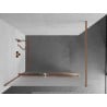 Mexen Kioto+ Duschwand mit Ablage Walk-in 90 x 200 cm, Mattglas, gebürstetes Kupfer - 800-090-121-65-30