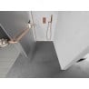 Mexen Kioto+ Duschwand mit Regal Walk-in 100 x 200 cm, matt, gebürstetes Kupfer - 800-100-121-65-30