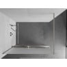 Mexen Kioto+ Duschwand mit Ablage Walk-in 90 x 200 cm, Frost, gebürsteter Nickel - 800-090-121-97-30