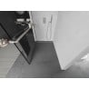 Mexen Kioto+ Duschwand mit Ablage Walk-in 90 x 200 cm, schwarzer Rahmen, gebürstetes Nickel - 800-090-121-97-70