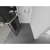 Mexen Kioto+ Duschwand mit Ablage Walk-in 120 x 200 cm, schwarzer Rahmen, gebürstetes Nickel - 800-120-121-97-70