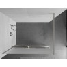 Mexen Kioto+ Duschwand mit Ablage Walk-in 140 x 200 cm, mattiert, gebürsteter Nickel - 800-140-121-97-30
