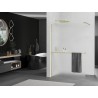 Mexen Kioto+ Duschwand mit Ablage Walk-in 100 x 200 cm, Matt, Gebürstetes Gold - 800-100-121-55-30