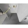 Mexen Kioto+ Duschwand mit Ablage Walk-in 100 x 200 cm, Matt, Gebürstetes Gold - 800-100-121-55-30