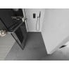 Mexen Kioto+ Duschwand mit Ablage Walk-in 110 x 200 cm, schwarzes Muster, gebürstetes Gun Gray - 800-110-121-66-78