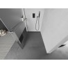 Mexen Kioto+ Duschwand mit Regal Walk-in 130 x 200 cm, transparent/gefroren, gun grau gebürstet - 800-130-121-66-35